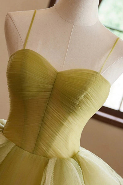 Green Tulle Off the Shoulder Open Back Long Prom Dresses, Green Tulle Formal Evening Dresses, Ball Gown WT1585