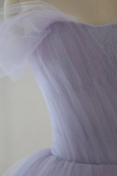 Purple Tulle Off the Shoulder Floral Prom Dresses, Off the Shoulder Lilac Homecoming Dresses, Purple Floral Formal Evening Dresses WT1253