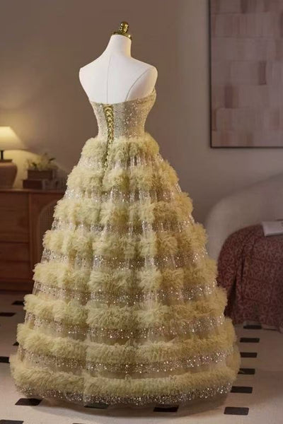 Sweetheart Neck Strapless Beaded Sage Long Prom Dresses, Sage Formal Evening Dresses, Beaded Ball Gown