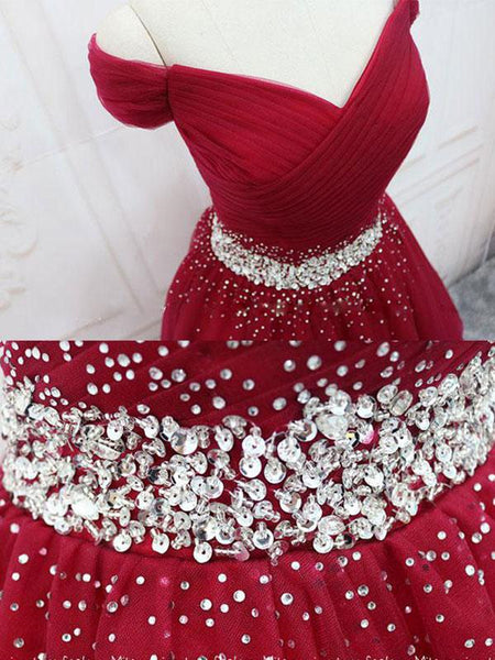 Off Shoulder Burgundy Short Prom Dresses with Sequins, Off the Shoulder Burgundy Homecoming Dresses, Burgundy Formal Graduation Evening Dresses
