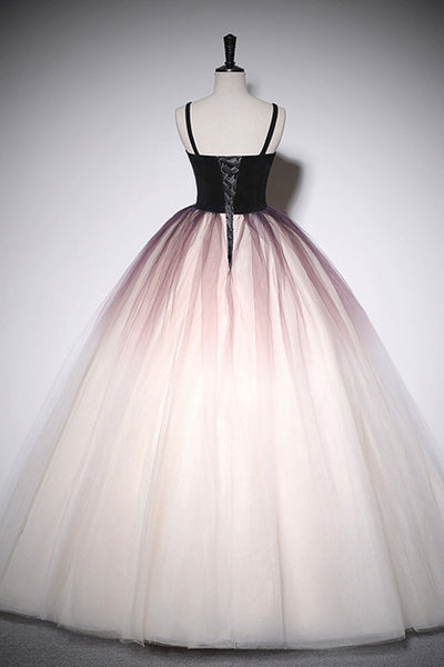 Pretty Sweetheart Neck Ombre Tulle Long Prom Dresses, Long Ombre Formal Graduation Evening Dresses WT1098