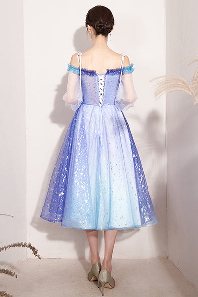Princess Long Sleeves Floral Lace Tulle Short Prom Homecoming Dresses, Short Floral Formal Graduation Evening Dresses WT1007