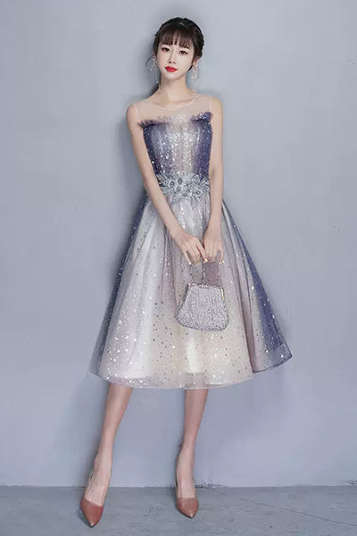 Shiny Round Neck Short Prom Homecoming Dresses, Fashion Sequins Formal Graduation Evening Dresses WT1009