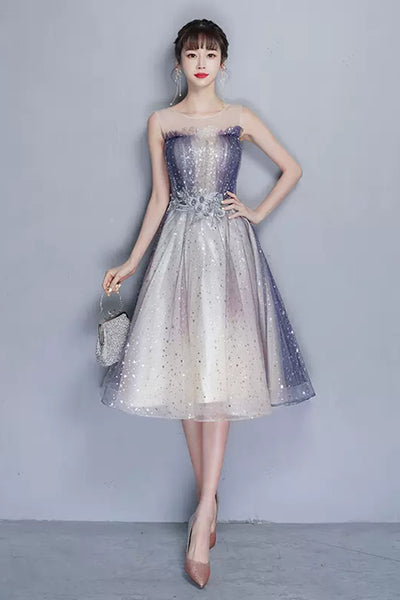 Shiny Round Neck Short Prom Homecoming Dresses, Fashion Sequins Formal Graduation Evening Dresses WT1009