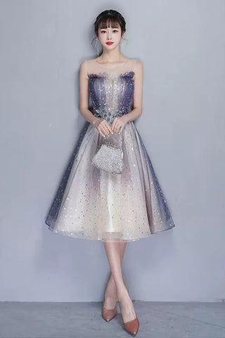 Shiny Round Neck Short Prom Homecoming Dresses, Fashion Sequins Formal Graduation Evening Dresses WT1009