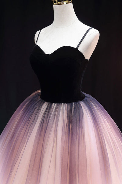 Sweetheart Neck Ombre Tulle Long Prom Dresses, Ombre Ball Gown, Ombre Formal Evening Dresses WT1046